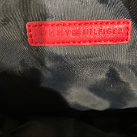 Tommy Hilfiger Backpack Black Monogram Medium Casual Purse Bookbag 14 x 12 x 6 - Picture 10 of 12